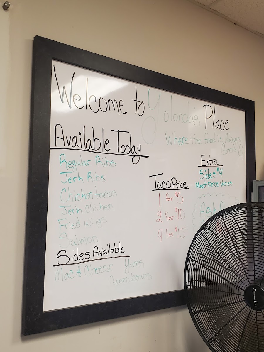 Menu Yolanda's Place-5